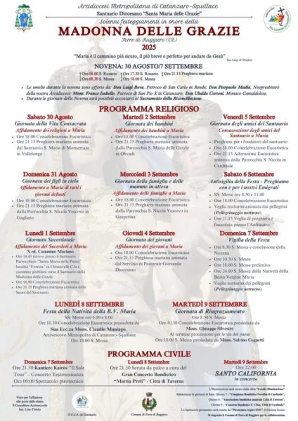 Programma solenni festeggiamenti madonna delle grazie torre di ruggiero cz Programma solenni festeggiamenti madonna delle grazie torre di ruggiero cz
