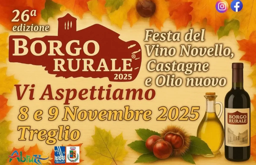 Festa del Vino Novello, Castagne e Olio Nuovo a Treglio 2026