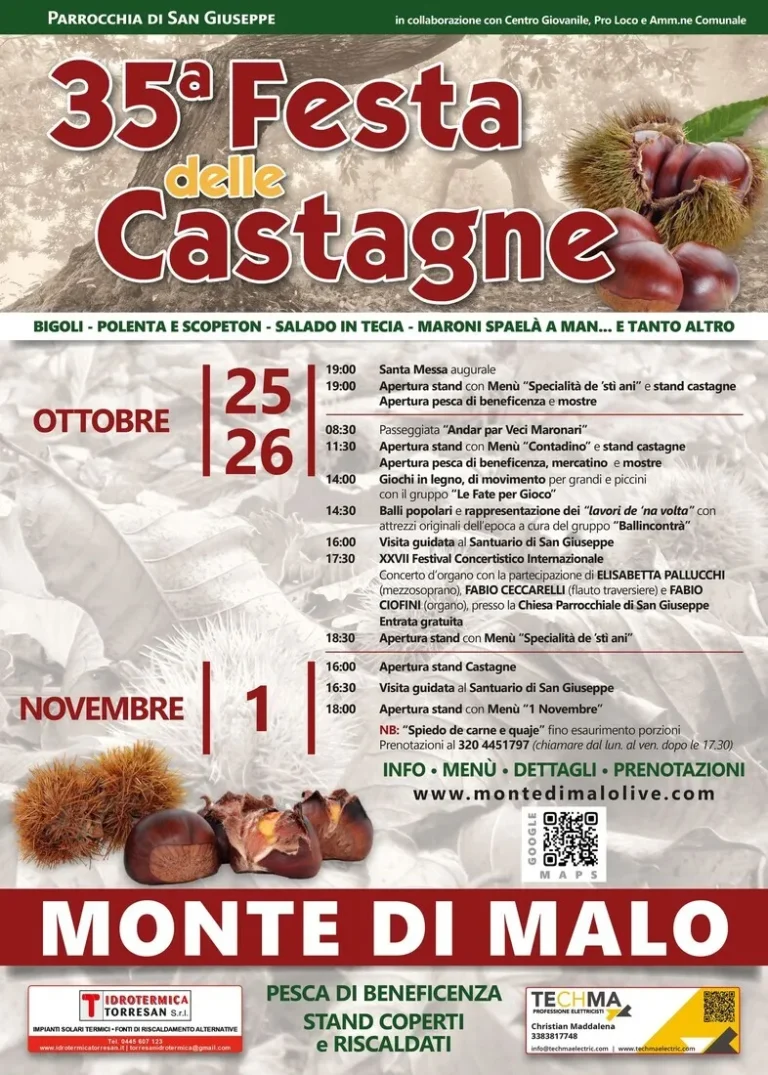 Festa delle Castagne a Monte di Malo 2026