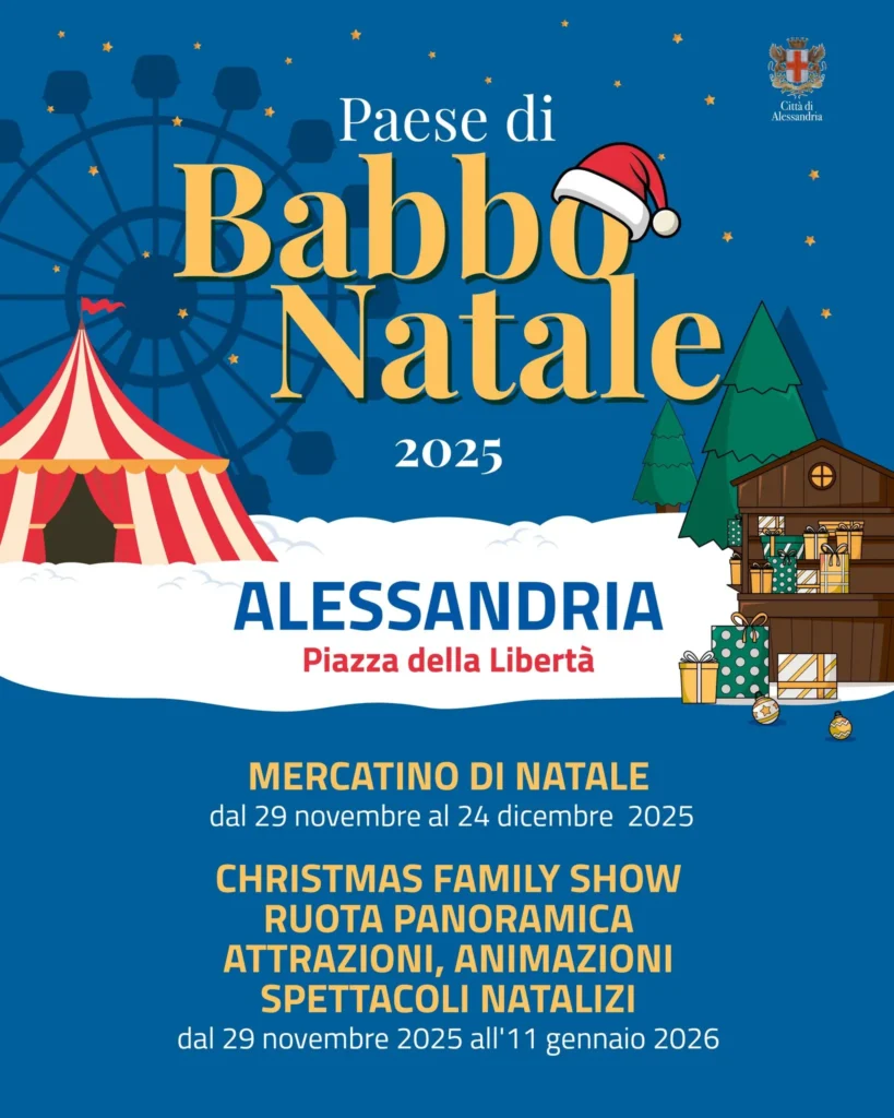 Paese di Babbo Natale Novembre-Dicembre 2025 ad Alessandria