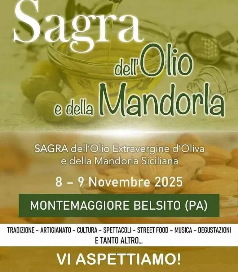 Sagra dell’Olio e della Mandorla a Montemaggiore Belsito 2026