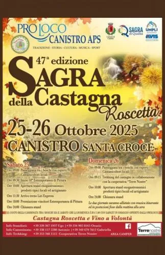 Sagra della Castagna Roscetta Ottobre 2025 a Canistro Santa Croce