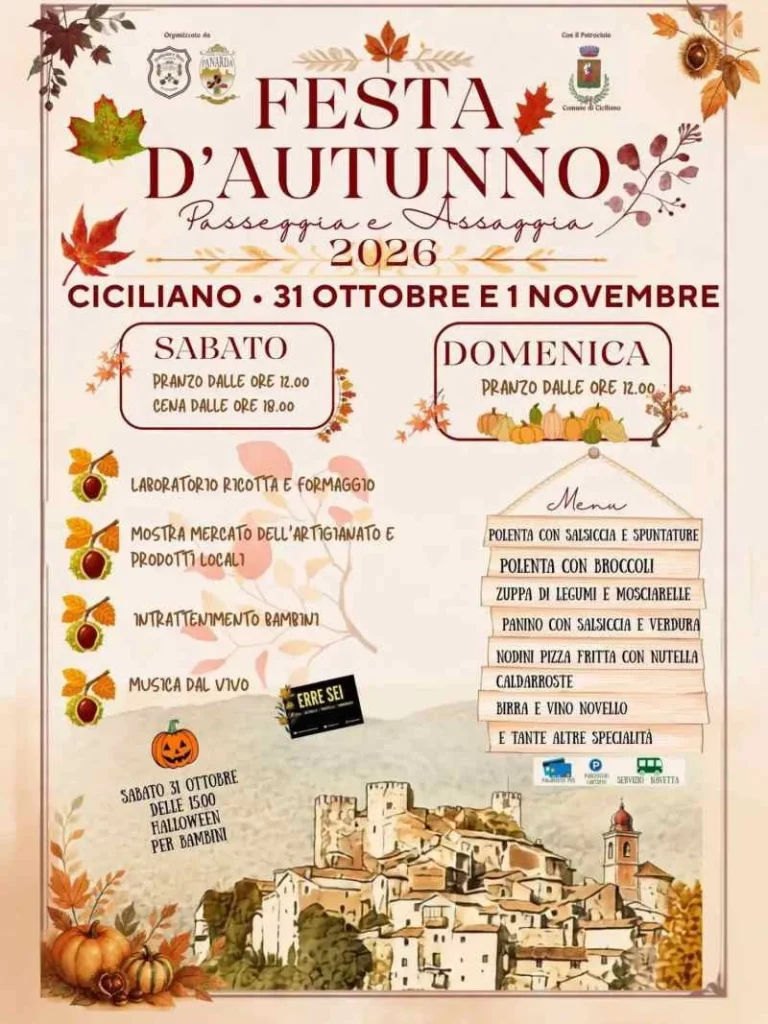 Festa d’Autunno a Ciciliano 2026