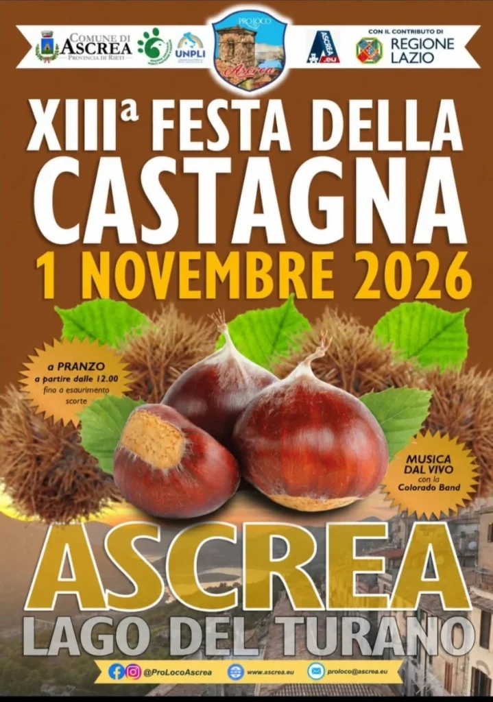 Festa della Castagna di Ascrea 2026