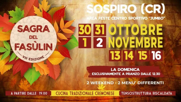 Sagra del Fasùlin a Sospiro 2026