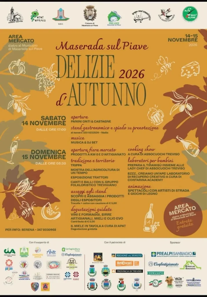 Delizie d’Autunno 2026 a Maserada sul Piave