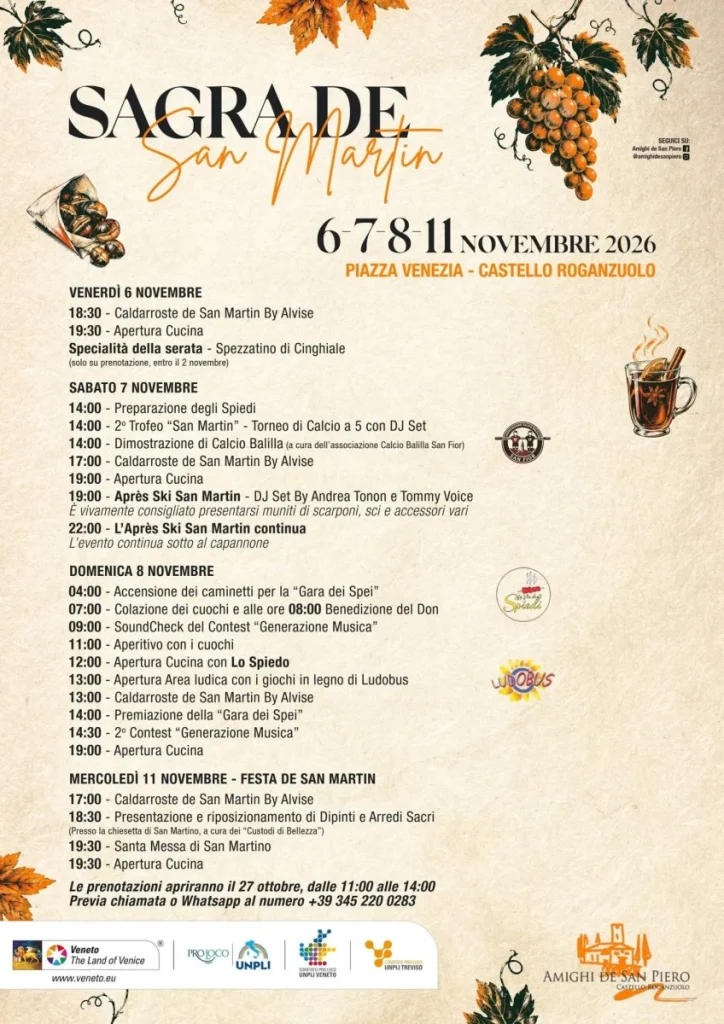 Sagra de San Martin a Castello Roganzuolo 2026
