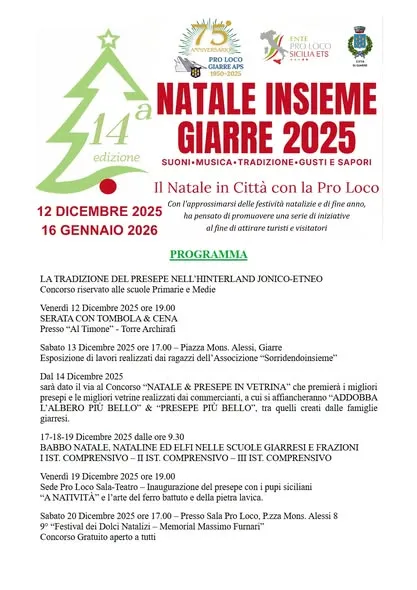 Natale 2025 Insieme a Giarre