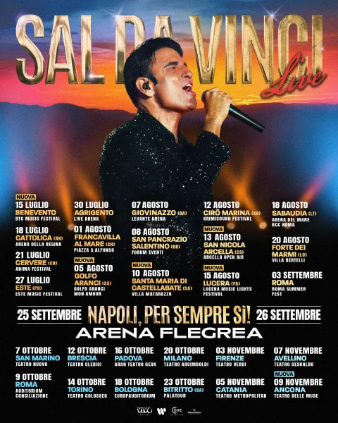 Concerto di Sal Da Vinci ad Avellino 2026