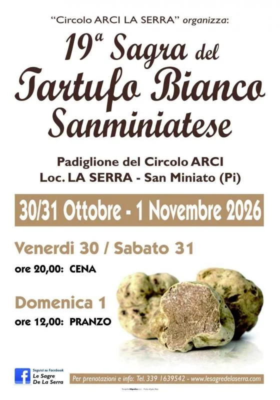 Sagra Tartufo Bianco Sanminiatese a San Miniato 2026