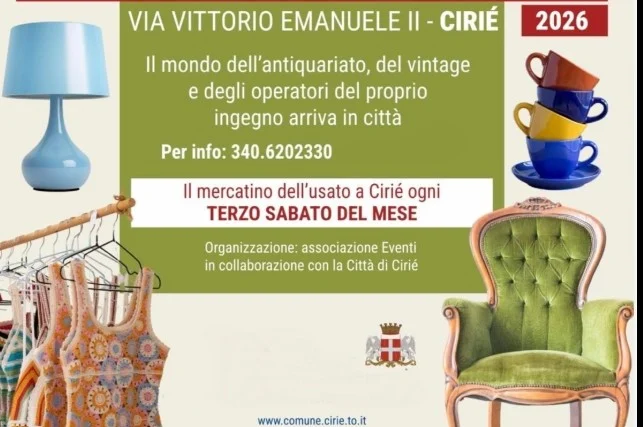 Mercatino dell’usato a Ciriè 2026