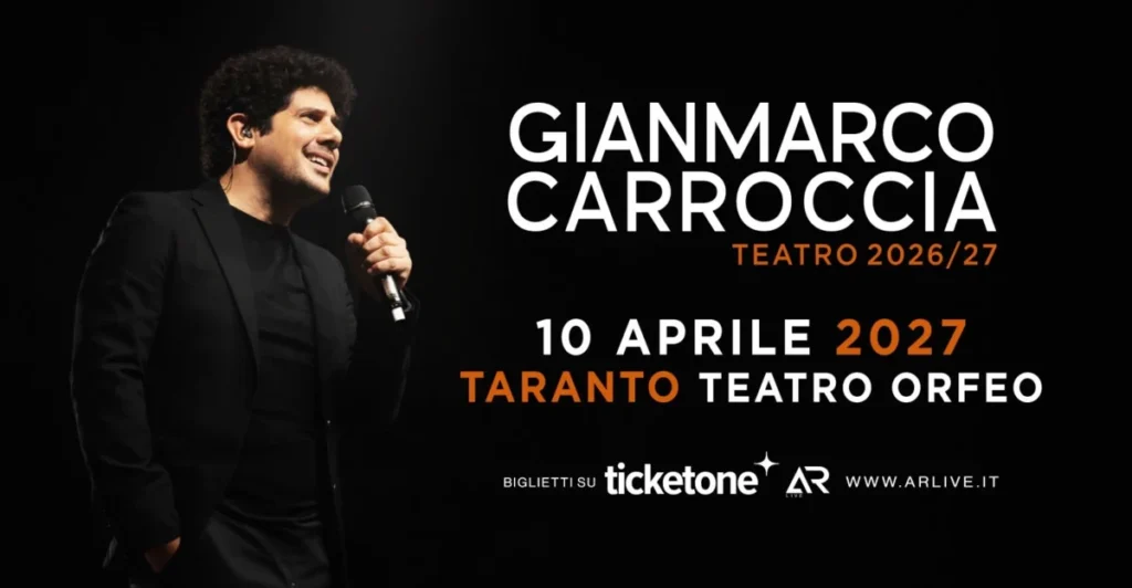 Gianmarco Carroccia Emozioni Tour Taranto 2027