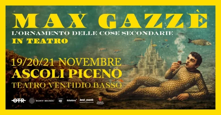 Max Gazzè concerto Ascoli Piceno 2026