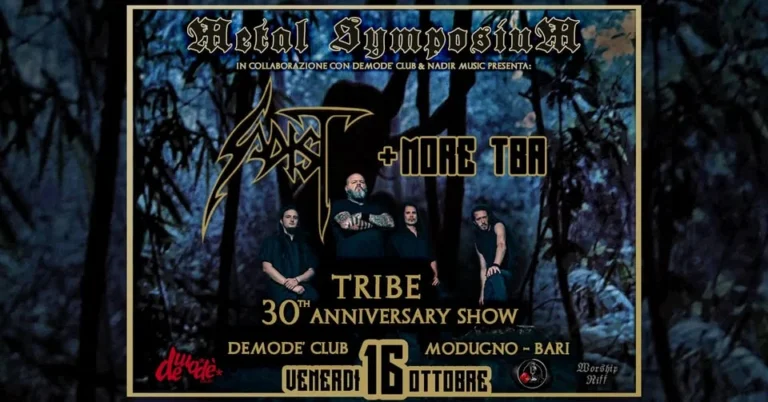 Evento metal SADIST 30° anniversario a Modugno 2026