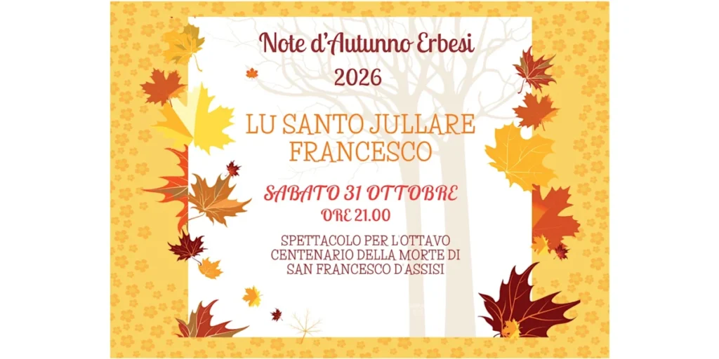 Evento a Erba: LU SANTO JULLARE Francesco di Dario Fo 2026