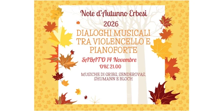 Evento musica violoncello e pianoforte Erba 2026