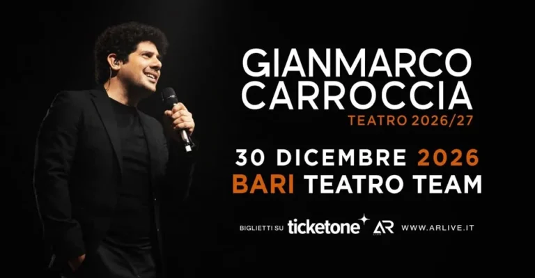 Gianmarco Carroccia Emozioni Tour Bari 2026
