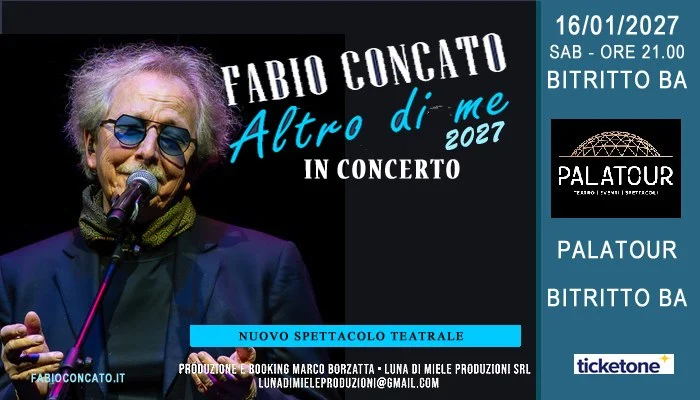 Fabio Concato in concerto a Bitritto 2027