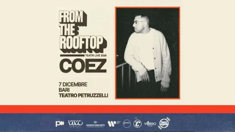COEZ a Bari 2026 – From the Rooftop al Teatro Petruzzelli
