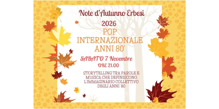 Evento pop anni ’80 a Erba 2026