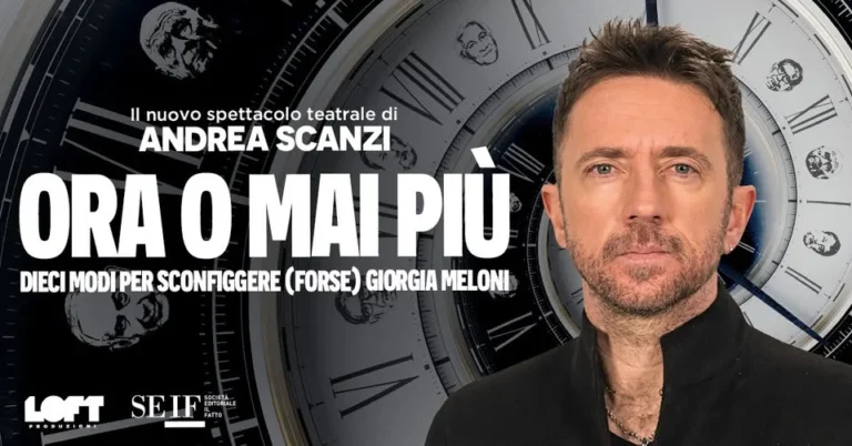 Evento Prato 2026: “Ora o mai più” di Andrea Scanzi