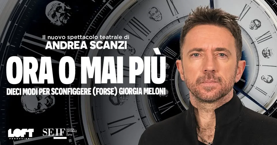 Evento Prato 2026: “Ora o mai più” di Andrea Scanzi