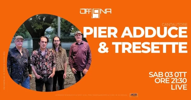 Evento Pier Adduce & Tresette a Officina19 2026