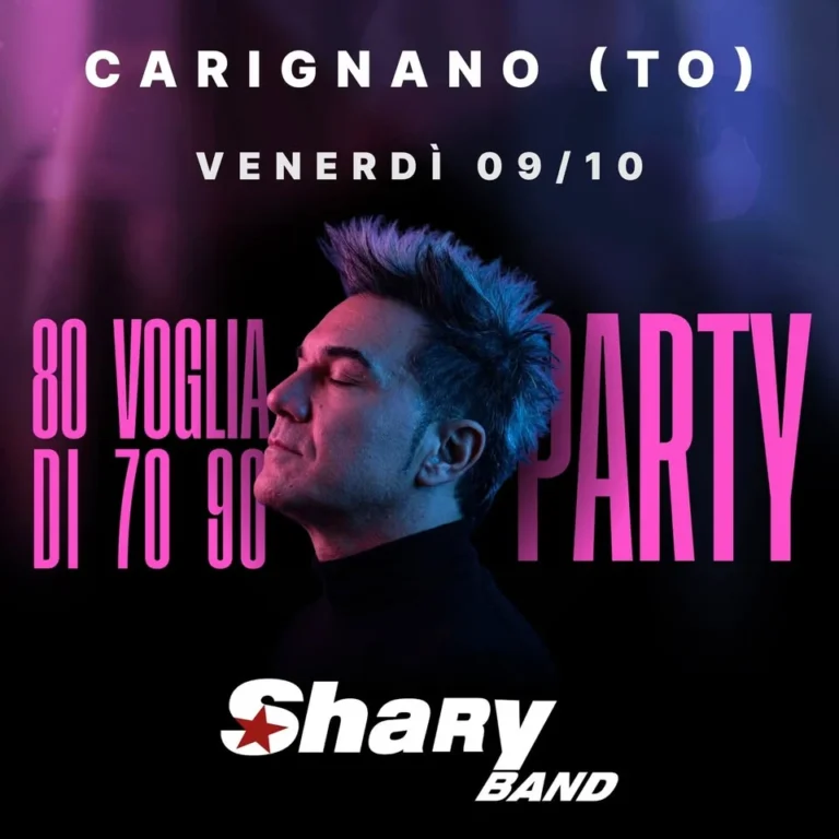 SHARYBAND evento a Carignano 2026