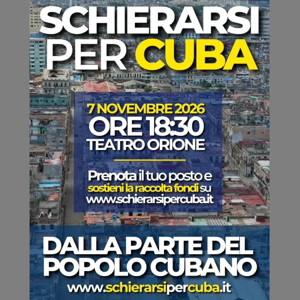 Schierarsi per Cuba evento Roma 2026