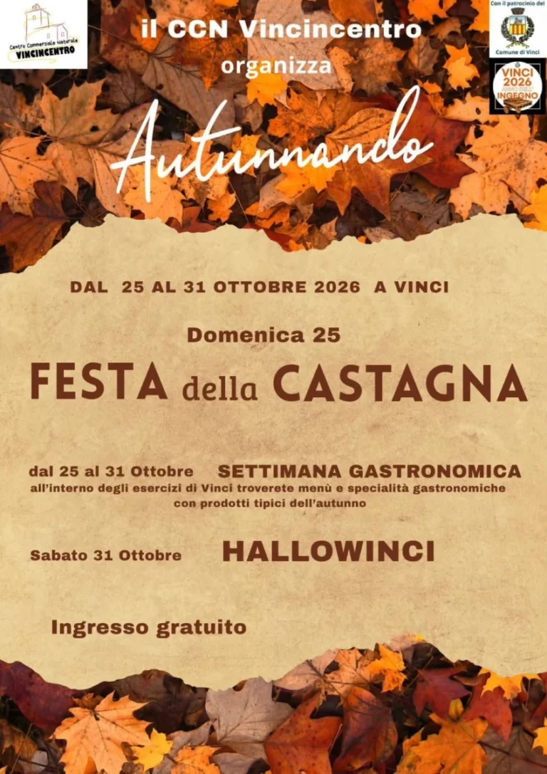 Autunnando a Vinci 2026: Festa della Castagna e Hallowinci