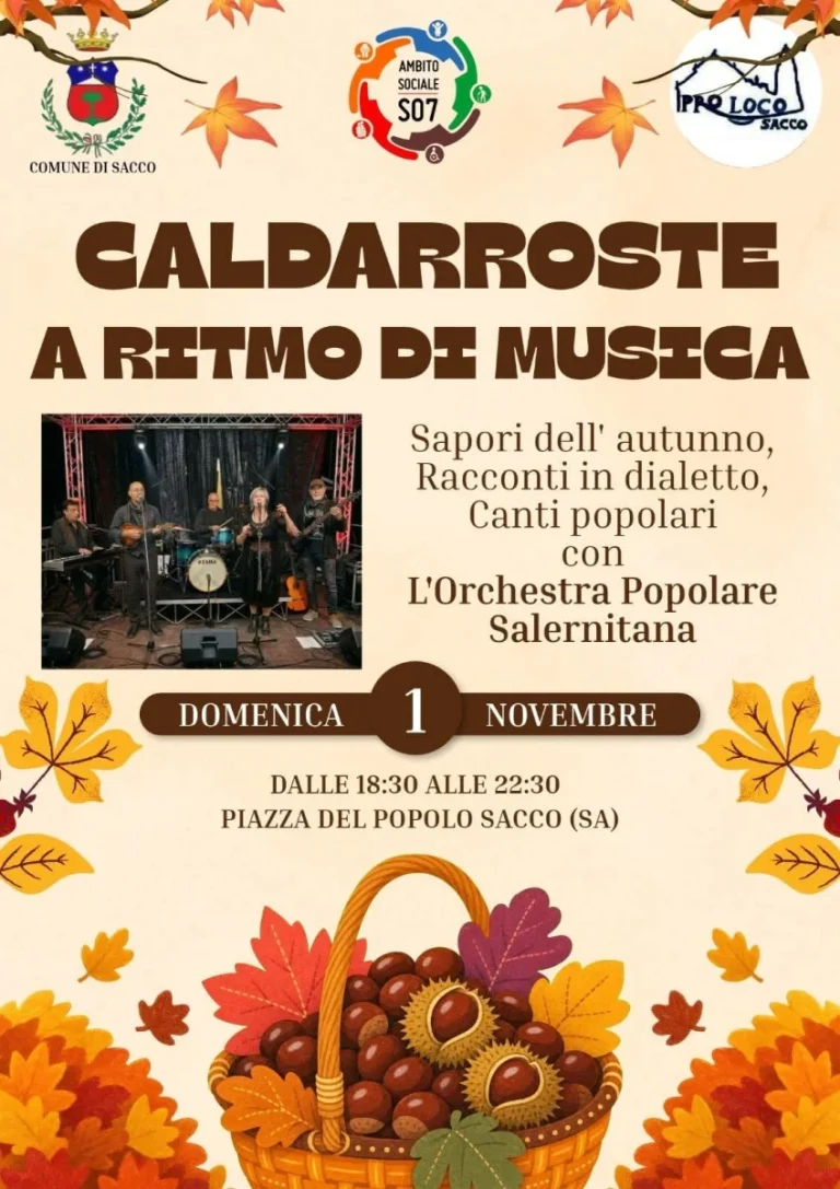 Caldarroste a ritmo di musica a Sacco 2026