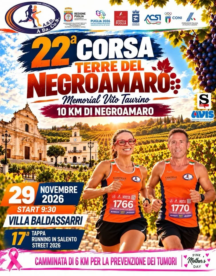 Corsa Terre del Negroamaro a Guagnano 2026