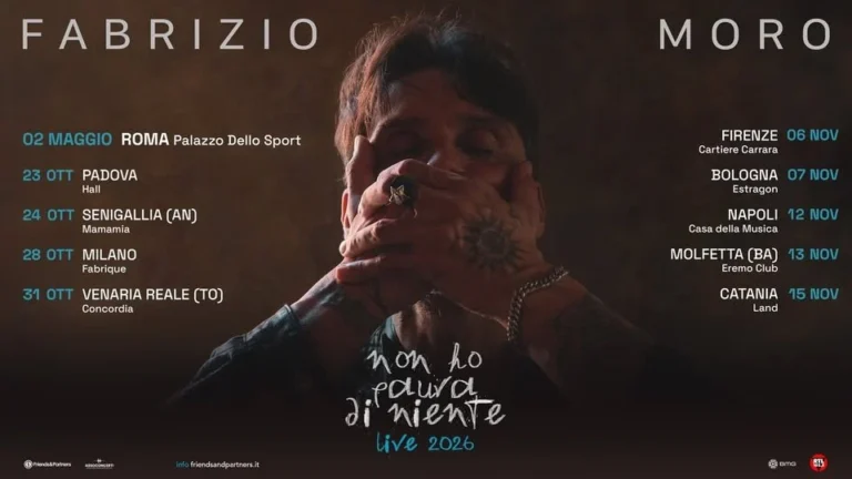 Fabrizio Moro in concerto a Bologna 2026