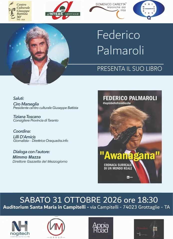 Federico Palmaroli presenta Awanagana a Grottaglie 2026