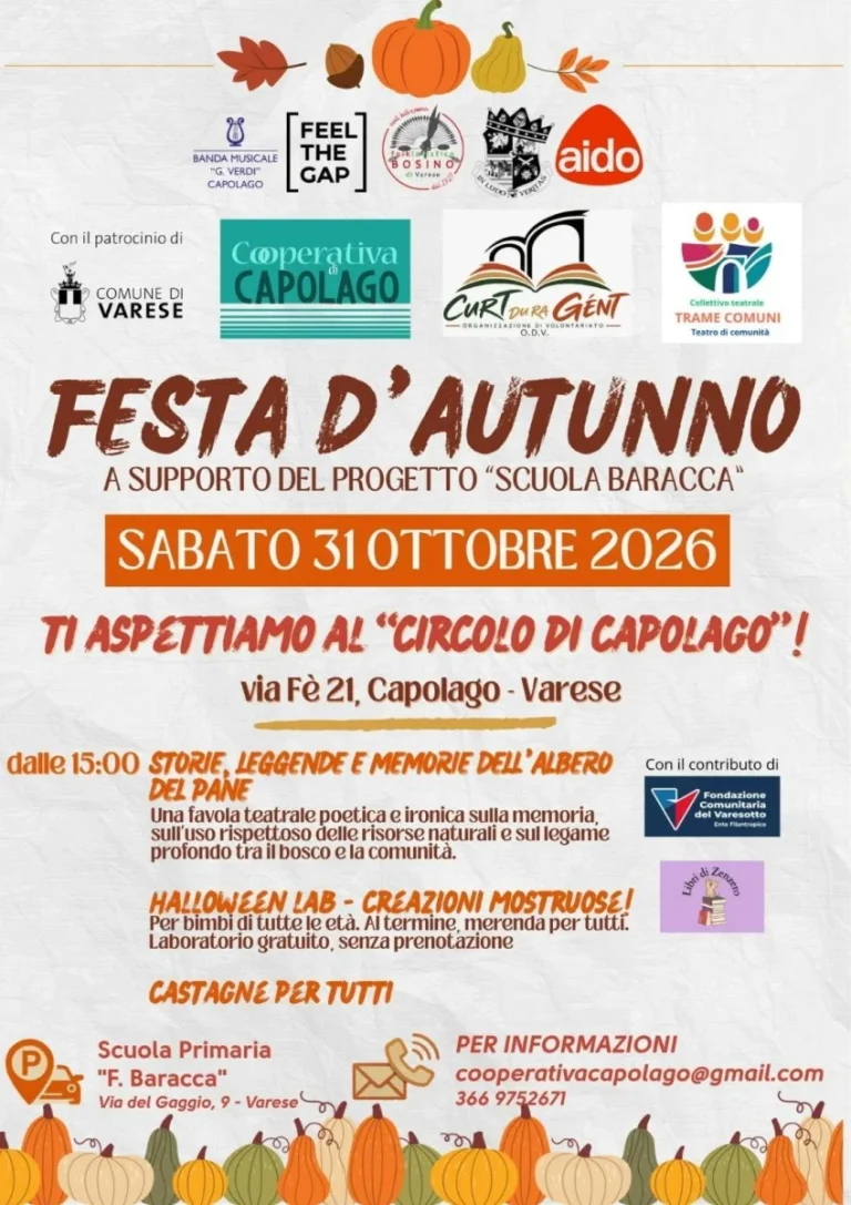 Festa d’Autunno a Capolago di Varese 2026