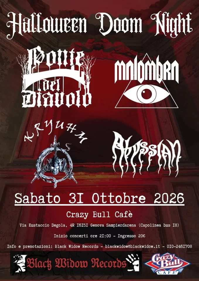 Halloween Doom Night a Genova 2026