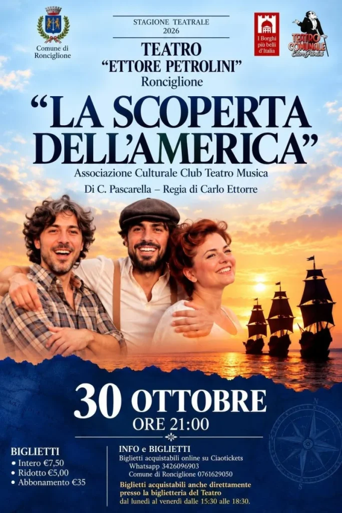 La scoperta dell’America al Teatro Ettore Petrolini di Ronciglione