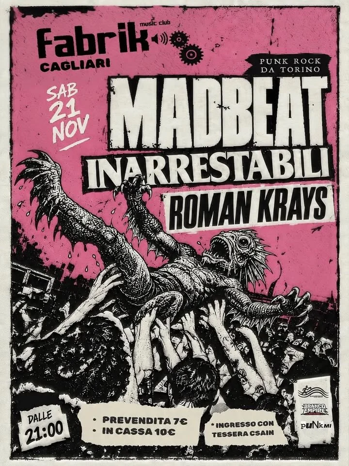 Madbeat, Inarrestabili e Roman Krays al Fabrik a Cagliari 2026
