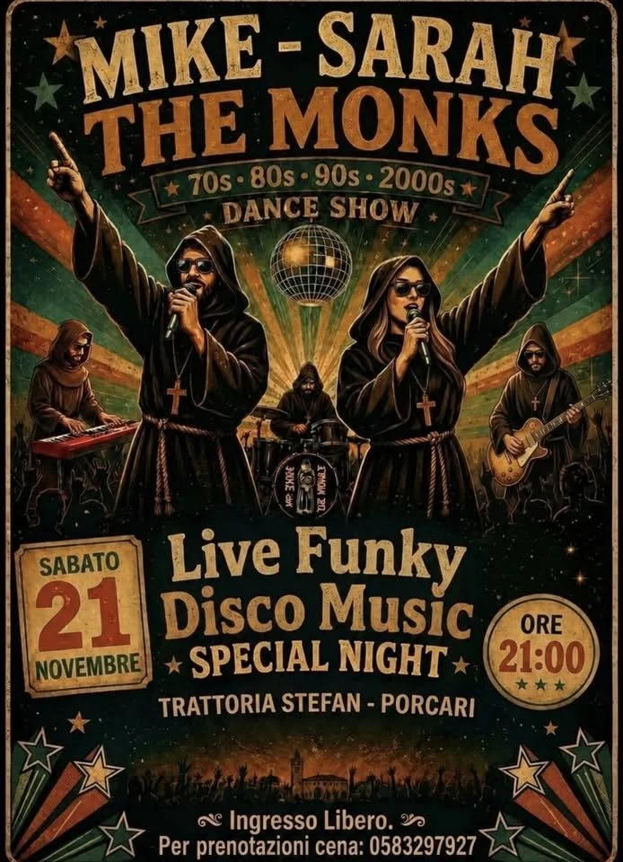 Mike-Sarah The Monks a Porcari 2026