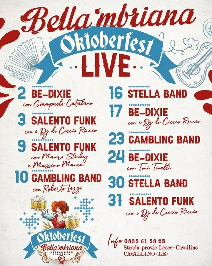 Oktoberfest Live da Bella’mbriana a Cavallino 2026