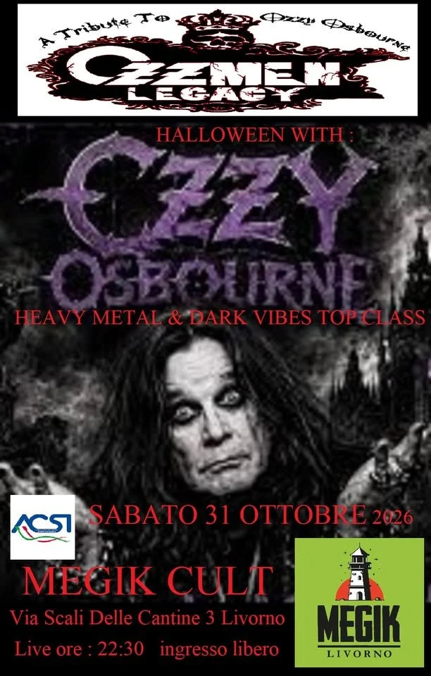 Ozzmen Legacy, tributo a Ozzy Osbourne a Livorno 2026