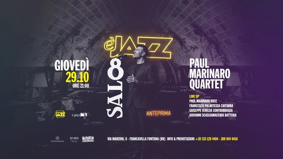 Paul Marinaro Quartet a Francavilla Fontana 2026