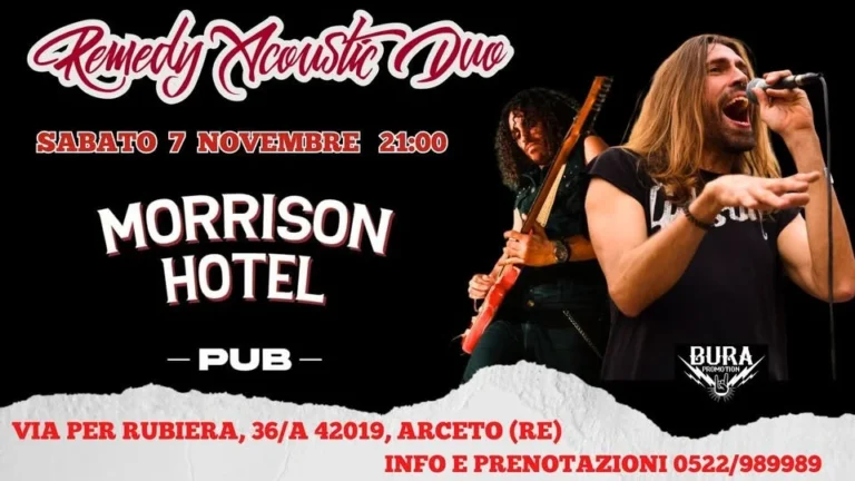 Remedy Acoustic Duo live a Scandiano 2026