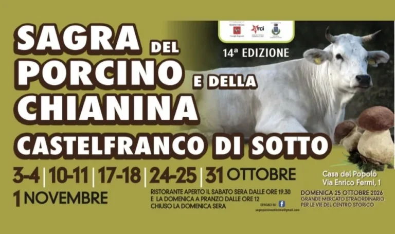 Sagra del Porcino e della Chianina 2026 a Castelfranco di Sotto