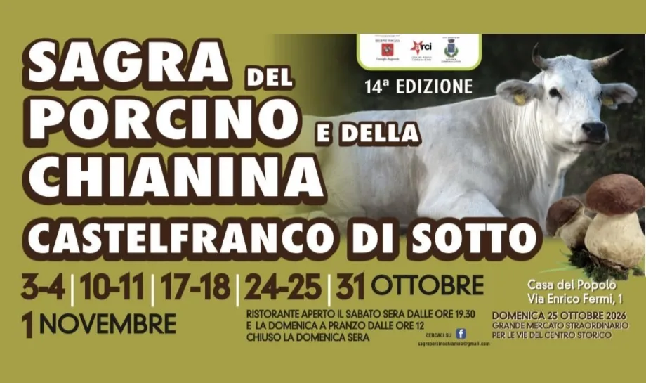 Sagra del Porcino e della Chianina 2026 a Castelfranco di Sotto