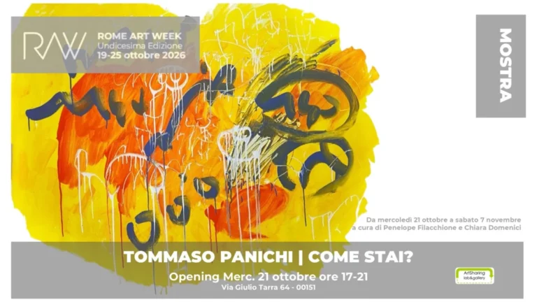 Tommaso Panichi. Come stai? Mostra ad Art Sharing Roma 2026