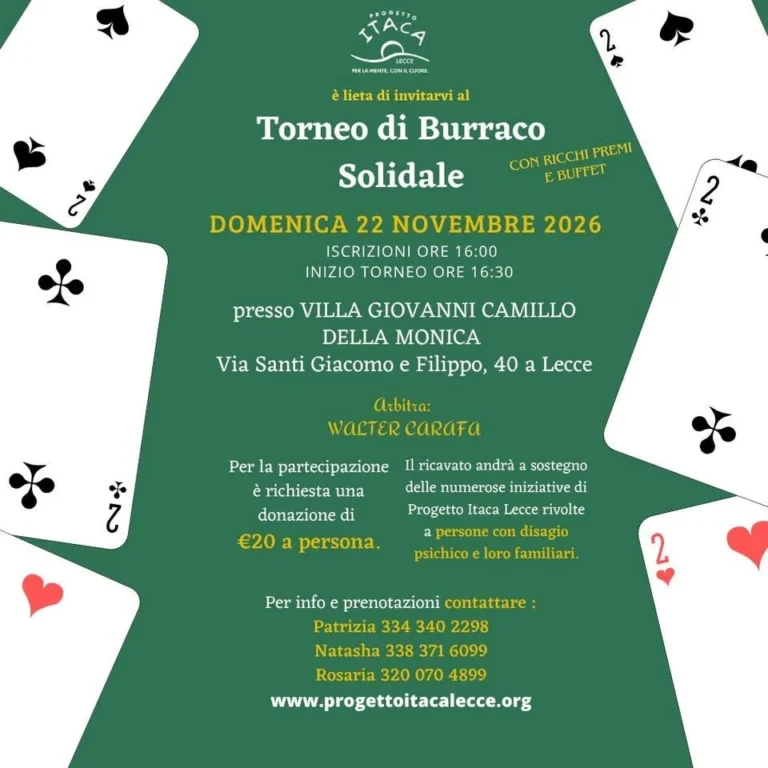 Torneo di Burraco Solidale a Lecce 2026