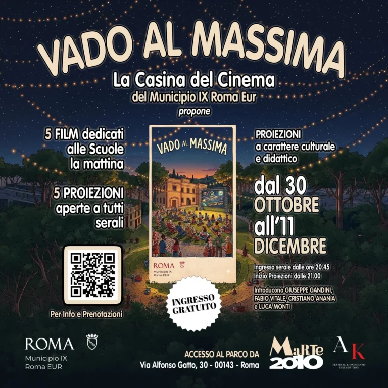 Vado al Massima, cinema al Casale della Massima di Roma 2026
