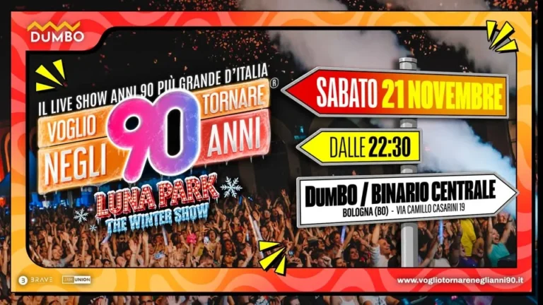 Evento anni ’90 a Bologna 2026