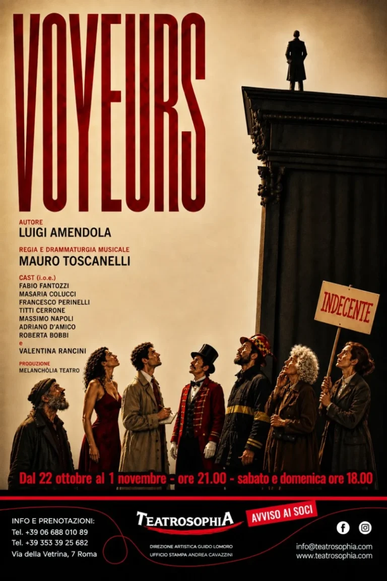 Voyeurs di Luigi Amendola al Teatrosophia di Roma 2026
